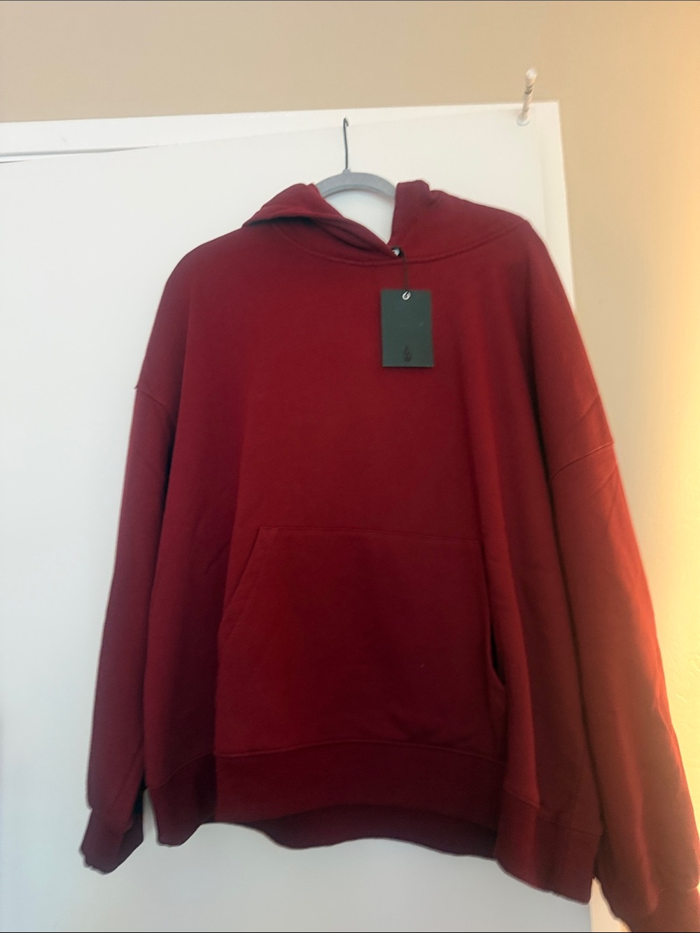 Women's Oversized Hoodie Sweatshirt in Deep Burgundy